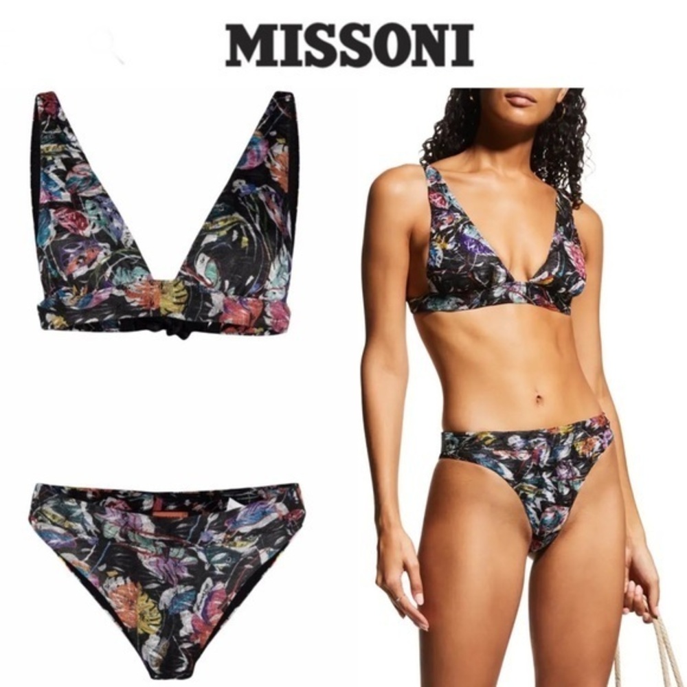 MISSONI Monstera Cheeky Leaf Two-Piece Swimsuit US 12 700$